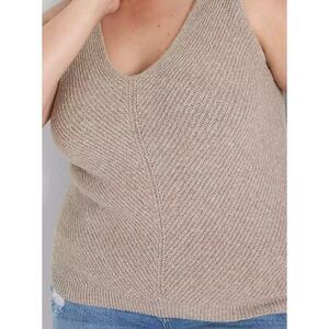 LANE BRYANT‎ SUPER SOFT SLEEVELESS TOP/SWEATER VEST 22/24 Camel Color Org $43